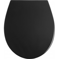 WC sedátko LEUKADA Duroplast soft-close - černé lesklé