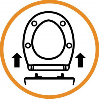 WC sedátko LEUKADA Duroplast soft-close - černé lesklé