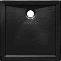 Sprchová vanička AQUARIUS STONE EFFECT - imitace kamene - černá
