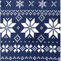 Deka NORDIC 150x200 cm - vánoční vzor - tmavě modrá