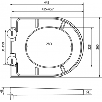 Duroplast WC sedátko MEXEN CLA IC - softclose - bílé, 39020100