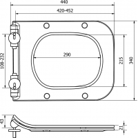 Duroplast WC sedátko MEXEN STELLA/MARGO - Slim - softclose - bílé, 39080100