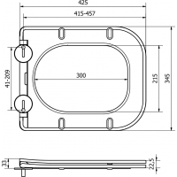 Duroplast WC sedátko MEXEN TEO - SlimUP - softclose - černé, 39060185