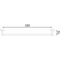 Koupelnová police na ručníky REA MIST s 1 příčkou - černá matná