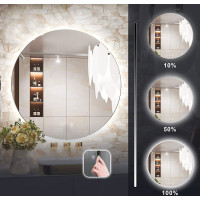 Kulaté zrcadlo SMART 50 cm - s LED podsvícením a vyhříváním