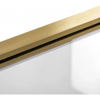 Vanová zástěna Rea ELEGANT 70x140 cm - pevná - broušená zlatá