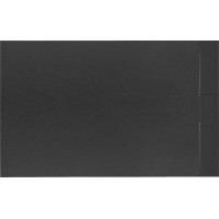 Sprchová SMC vanička REA BAZALT 80x100 cm - imitace kamene - černá
