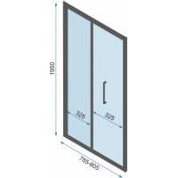 Sprchové dveře Rea RAPID Fold 80 cm - zlaté