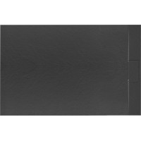 Sprchová SMC vanička REA BAZALT 90x120 cm - imitace kamene - černá