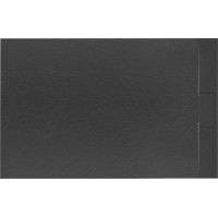 Sprchová SMC vanička REA BAZALT 90x120 cm - imitace kamene - černá