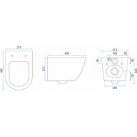 Závěsné WC Rea CARLOS RIMLESS NATURE MARBLE - imitace mramoru + Duroplast sedátko flat