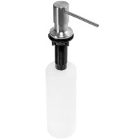 Kulatý dávkovač REA 300 ml k zabudování do dřezu - inox (broušený nikl)