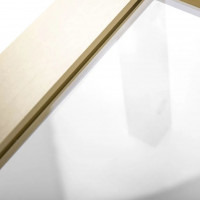 Koupelnová pevná zástěna Rea AERO 120 cm - broušená zlatá - čiré sklo