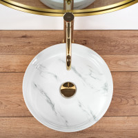 Keramické umyvadlo Rea SAMI NATURE MARBLE - imitace mramoru