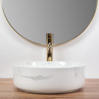 Keramické umyvadlo Rea SAMI NATURE MARBLE - imitace mramoru