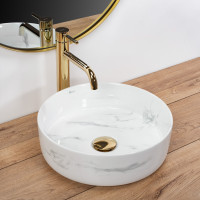 Keramické umyvadlo Rea SAMI NATURE MARBLE - imitace mramoru