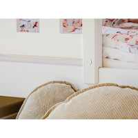 Dětská postel z masivu borovice GANDALF se šuplíky - 200x90 cm - ŠEDÁ