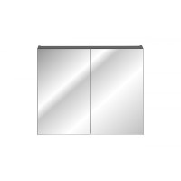 Koupelnová závěsná skříňka SANTANO BLACK 80 cm - se zrcadlem
