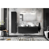 Deska na skříňku pod umyvadlo SANTANO BLACK 160 cm - černá matná