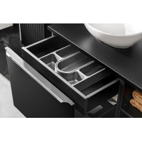 Deska na skříňku pod umyvadlo SANTANO BLACK 160 cm - černá matná