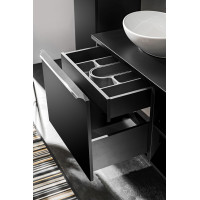 Deska na skříňku pod umyvadlo SANTANO BLACK 160 cm - černá matná