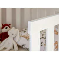 Dětská patrová postel z masivu borovice EMIL s přistýlkou a šuplíky - 200x90 cm - bílá