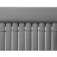 Ukončovací lišta na clonu na plot - imitace bambusu - 100 cm - světle šedá
