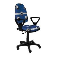 Dětská otočná židle BRANDON - FOTBAL modrá