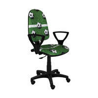 Dětská otočná židle BRANDON - FOTBAL zelená