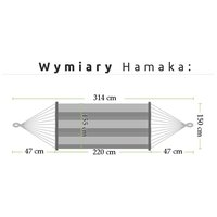 Houpací síť pro dva 220x150 cm - modrá