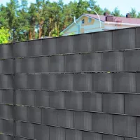Clona na drátěný plot PVC - 19x3500 cm - šedá