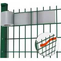 Clona na drátěný plot PVC - 19x3500 cm - šedá