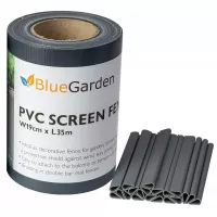Clona na drátěný plot PVC - 19x3500 cm - šedá