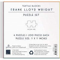 GALISON Čtvercové puzzle Frank Lloyd Wright: Textilní bloky 4x200 dílků