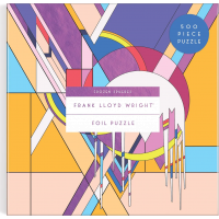GALISON Metalické čtvercové puzzle Frank Lloyd Wright: Zamrzlé sféry 500 dílků