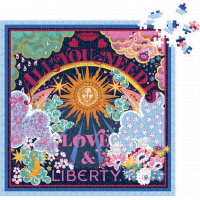 GALISON Čtvercové puzzle Liberty: Všechno, co potřebuješ, je láska a volnost 500 dílků