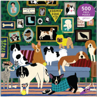 GALISON Čtvercové puzzle Psi v salonku 500 dílků