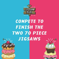 RIDLEY'S GAMES Puzzle Duel Sladké zúčtování: Donut vs Cupcake 2x70 dílků