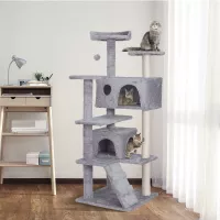 Kočičí strom se škrabadly - 130 cm - šedý