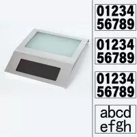 LED solární lampa s číslem domu - stříbrná