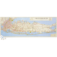 GALISON Panoramatické puzzle Mapa filmového New Yorku 1000 dílků