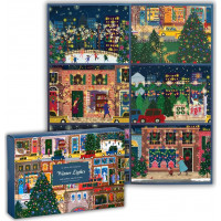 GALISON Puzzle Adventní kalendář na 12 dní Joe Laforme: Zimní světla 12x80 dílků