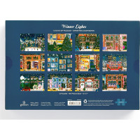 GALISON Puzzle Adventní kalendář na 12 dní Joe Laforme: Zimní světla 12x80 dílků