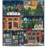 GALISON Puzzle Adventní kalendář na 12 dní Joe Laforme: Zimní světla 12x80 dílků
