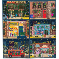 GALISON Puzzle Adventní kalendář na 12 dní Joe Laforme: Zimní světla 12x80 dílků