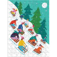 GALISON Puzzle Sáňkování 130 dílků