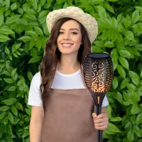 Zahradní LED solární lampa do země POCHODEŇ 78x12,5 cm - černá