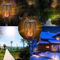 Zahradní LED solární lampa do země POCHODEŇ 78x12,5 cm - černá