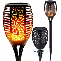 Zahradní LED solární lampa do země POCHODEŇ 78x12,5 cm - černá Zahradní LED solární lampa do země POCHODEŇ 78x12,5 cm - černá