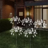 Zahradní LED solární lampy do země VĚJÍŘKY - 90 cm - 5 ks